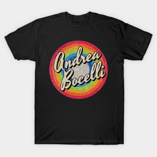 Vintage Style circle - Andrea Bocelli T-Shirt by henryshifter